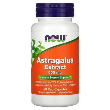 Натуральна добавка NOW Astragalus Extract 500 mg, 90 вегакапсул CN10006 фото