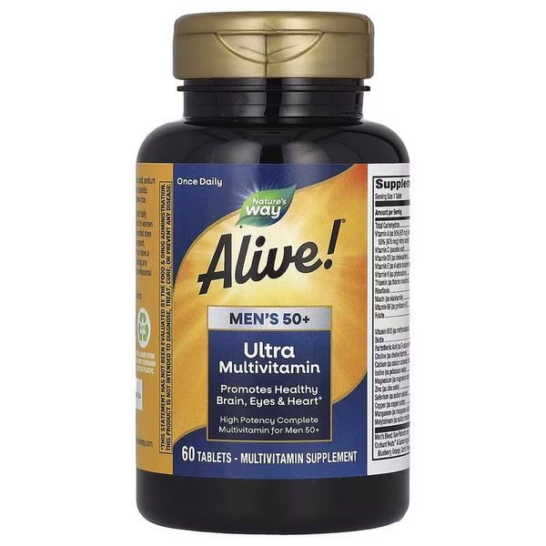 Вітаміни та мінерали Nature's Way Alive! Once Daily Men's 50+ Ultra Potency, 60 таблеток CN12293 фото