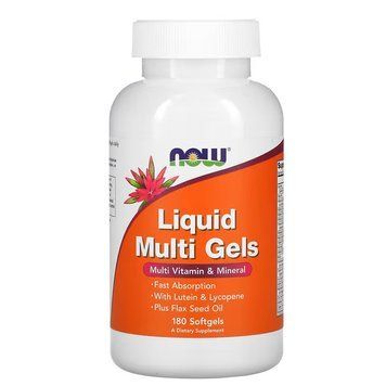 Вітаміни та мінерали NOW Liquid Multi Gels, 180 капсул CN11367 фото