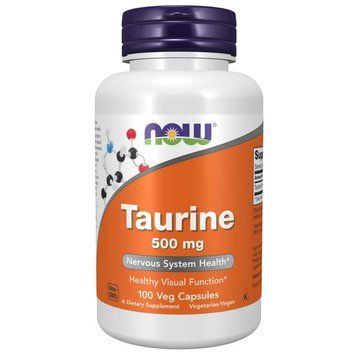 Амінокислота NOW Taurine 500 mg, 100 вегакапсул CN8015 фото