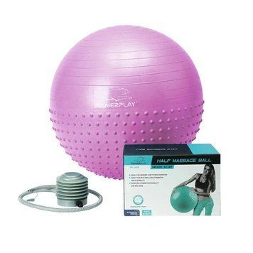 М'яч для фітнесу Power Play 4003 75 см, Light Purple із насосом CN10687 фото