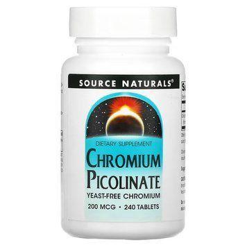 Вітаміни та мінерали Source Naturals Chromium Picolinate, 240 таблеток CN12571 фото