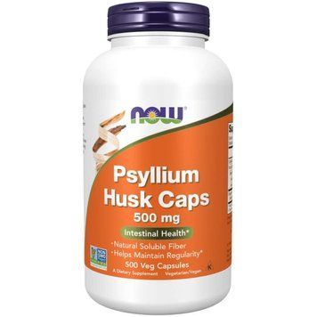 Натуральна добавка NOW Psyllium Husk 500 mg, 500 вегакапсул CN7866 фото