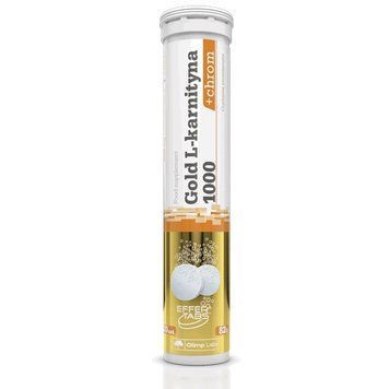 Жироспалювач Olimp Sport Nutrition Gold L-Carnitine 1000+Chrom, 20 таблеток апельсин CN9441 фото