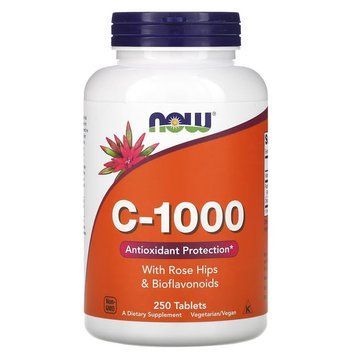 Вітаміни та мінерали NOW Vitamin C-1000 with Rose Hips & Bioflavonoid, 250 таблеток CN12475 фото