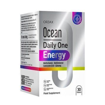 Комплексний препарат Orzax Ocean Daily One Energy, 30 таблеток для підвищення рівня енергії CN16297 фото