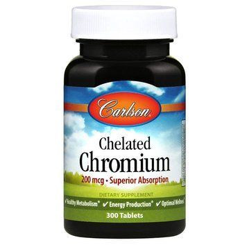 Вітаміни та мінерали Carlson Labs Chelated Chromium, 300 таблеток CN6387 фото