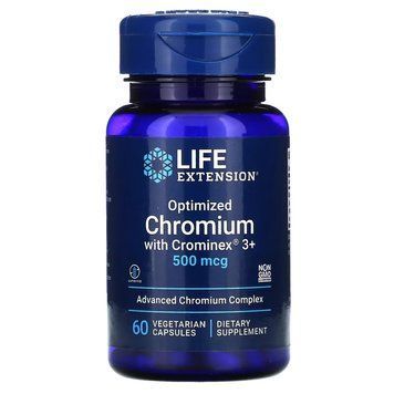 Вітаміни та мінерали Life Extension Optimized Chromium with Crominex 3+, 60 вегакапсул CN11374 фото