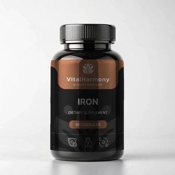 Сульфат заліза VitalHarmony Iron 49 mg для підтримки енергії CN16696 фото