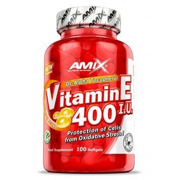 Вітаміни та мінерали AMIX Vitamin E 400 IU, 100 капсул CN14046 фото
