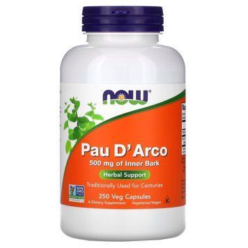 Натуральна добавка NOW Pau D'Arco 500 mg, 250 капсул CN10504 фото