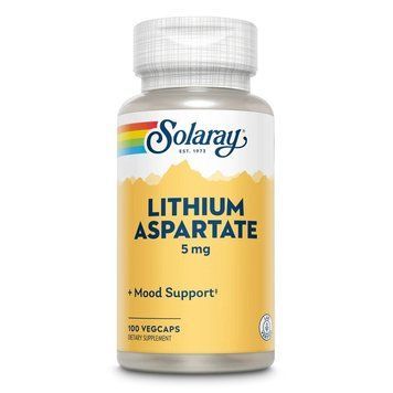 Вітаміни та мінерали Solaray Lithium Aspartate 5 mg, 100 вегакапсул CN10313 фото