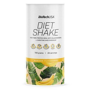 Замінник харчування BioTech Diet Shake, 720 грам - Банан CN8890-7 фото