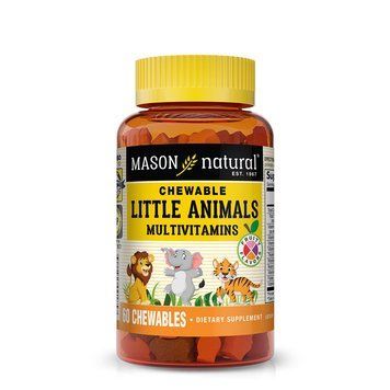 Вітаміни та мінерали Mason Natural Little Animals Multivitamins Chewable, 60 жувальних таблеток CN10946 фото