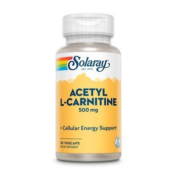 Ацетил-L-карнітин Solaray Acetyl L-Carnitine 500 mg, 30 вегакапсул CN20473-1 фото