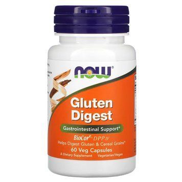 Пробіотики і пребіотики NOW Gluten Digest, 60 вегакапсул CN11512 фото