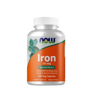 Вітаміни та мінерали NOW Iron 18 mg, 120 вегакапсул CN3625 фото