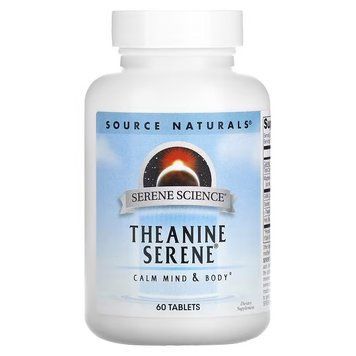 Амінокислота Source Naturals Serene Science Theanine Serene Calm Mind & Body, 60 таблеток CN12076 фото