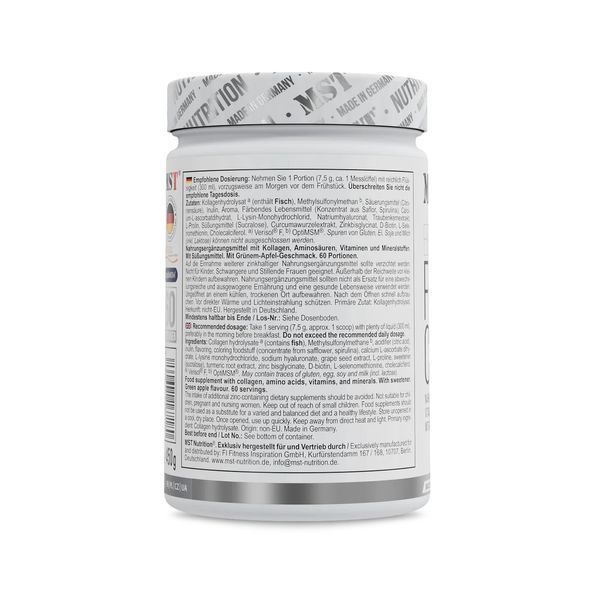Морський колаген MST Nutrition Fish Collagen Beauty, 450 грам - Зелене яблуко CN19956-2 фото