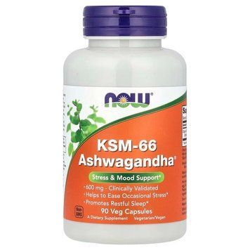 Ашваганда NOW KSM-66 Ashwagandha 600 mg, 90 вегакапсул CN17327 фото