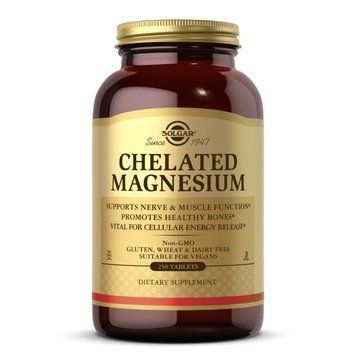 Вітаміни та мінерали Solgar Chelated Magnesium, 250 таблеток CN6065 фото