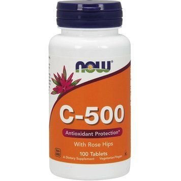 Вітаміни та мінерали NOW Vitamin C-500 Rose Hips, 100 таблеток CN12480 фото