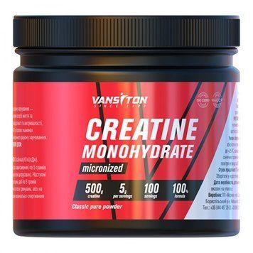 Креатин Vansiton Creatine Monohydrate, 500 грам CN10423 фото