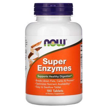 Натуральна добавка NOW Super Enzymes, 180 таблеток CN10508 фото