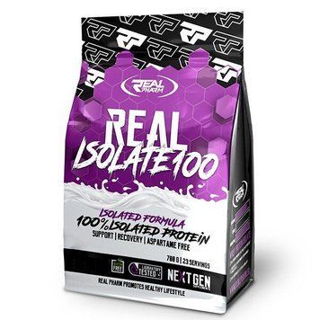 Сироватковий ізолят Real Pharm Real Isolate 100, 700 грам - Дубайський шоколад CN20165-2 фото