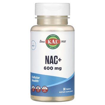 N-ацетил-L-цистеїн KAL NAC+ 600 mg, 30 таблеток CN16514 фото