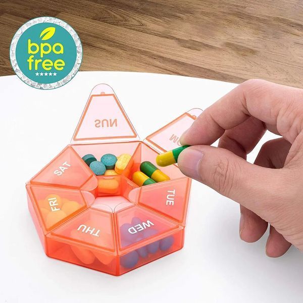 Таблетниця Semi 7Days Mini Pill Box, Orange CN14419 фото