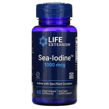 Вітаміни та мінерали Life Extension Sea-Iodine 1000 mcg, 60 вегакапсул CN11386 фото