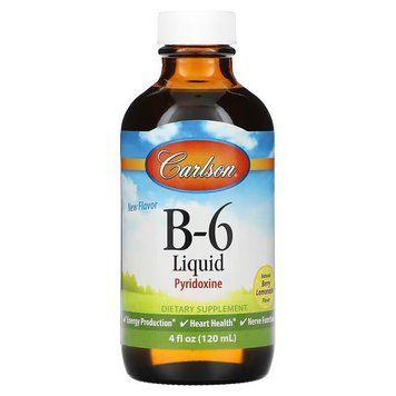 Вітаміни та мінерали Carlson Labs Vitamin B6 Liquid, 120 мл - Ягідний лимонад CN15716-1 фото
