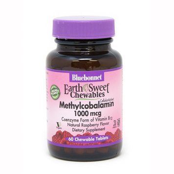 Вітаміни та мінерали Bluebonnet Nutrition Earth Sweet Chewables Methylcobalamin 1000 mcg, 60 жувальних таблеток CN3966 фото