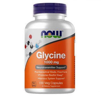 Амінокислота NOW Glycine 1000 mg, 100 вегакапсул CN4484 фото