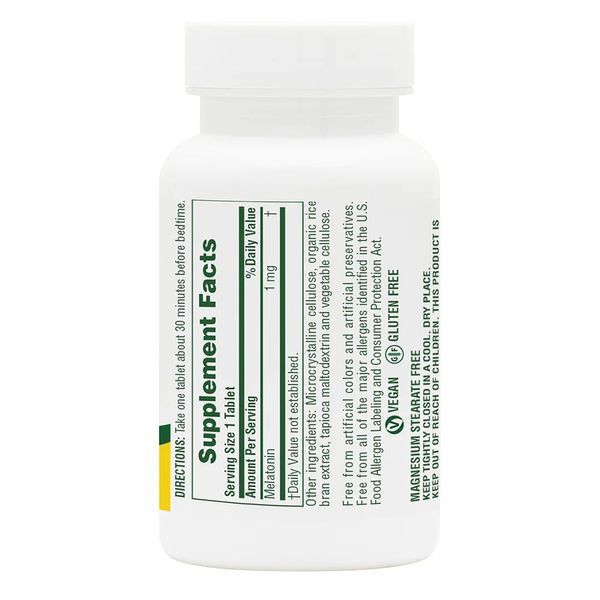 Мелатонін Natures Plus Fast Acting Melatonin 1 mg, 90 таблеток для гарного сну CN13512 фото