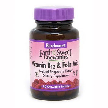 Вітаміни та мінерали Bluebonnet Nutrition Earth Sweet Chewables Vitamin В12 and Folic Acid, 90 жувальних таблеток CN3969 фото