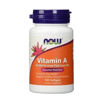 Вітаміни та мінерали NOW Vitamin A 25000 IU, 100 капсул CN3641 фото