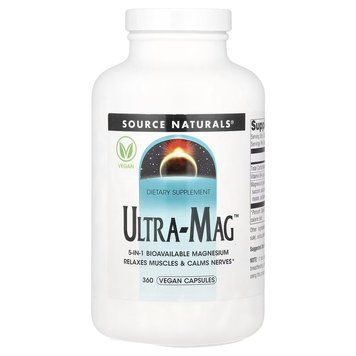 Комплекс магнию Source Naturals Ultra-Mag, 360 вегакапсул з п'яти форм CN16796 фото