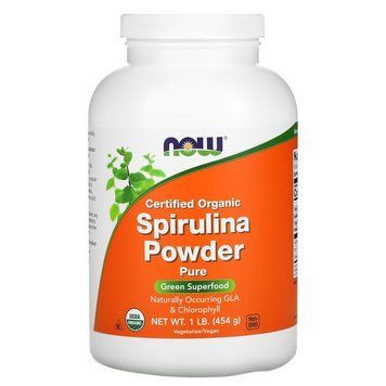 Натуральна добавка NOW Spirulina Powder Organic Certified Organic, 454 грам CN11669 фото
