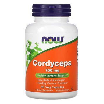 Натуральна добавка NOW Cordyceps 750 mg, 90 капсул CN10350 фото