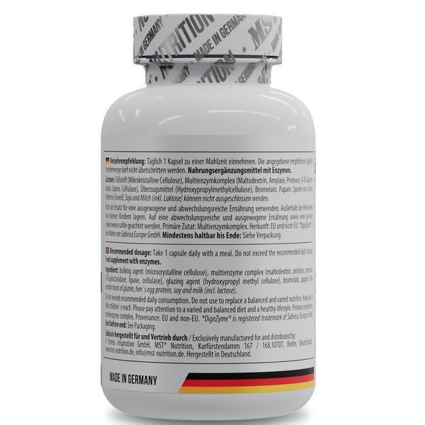Комплекс травних ферментів MST Nutrition Enzymes DigeZyme, 120 капсул для підтримки шлунково-кишкового тракту CN16230 фото